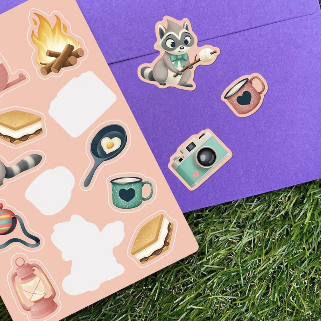 Printed Self Adhesive Waterproof Multiple Cartoon Designs On A4 A5 A6 Sheet Custom Kiss Cut Sticker Sheet