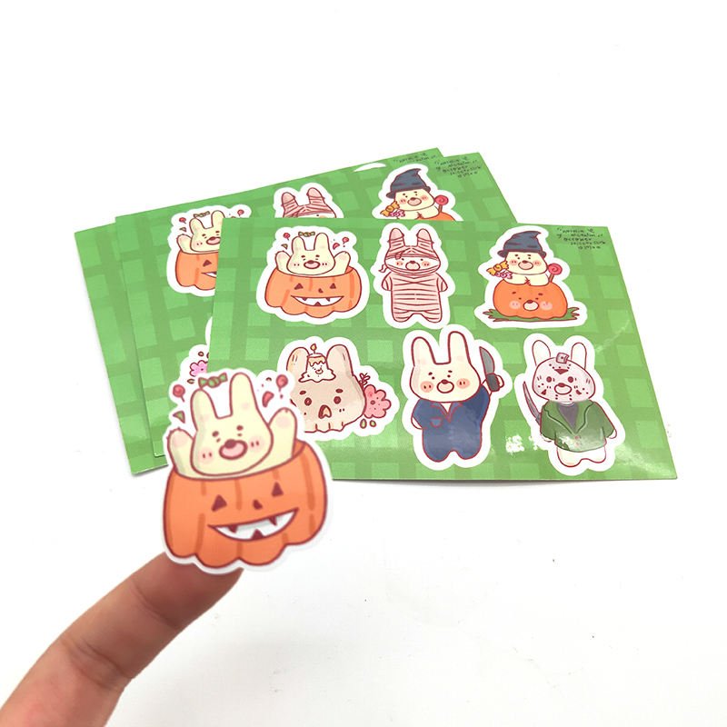 custom cartoon deco stickers scrapbook kiss cut gold foil pvc waterproof vinyl kids sticker sheet