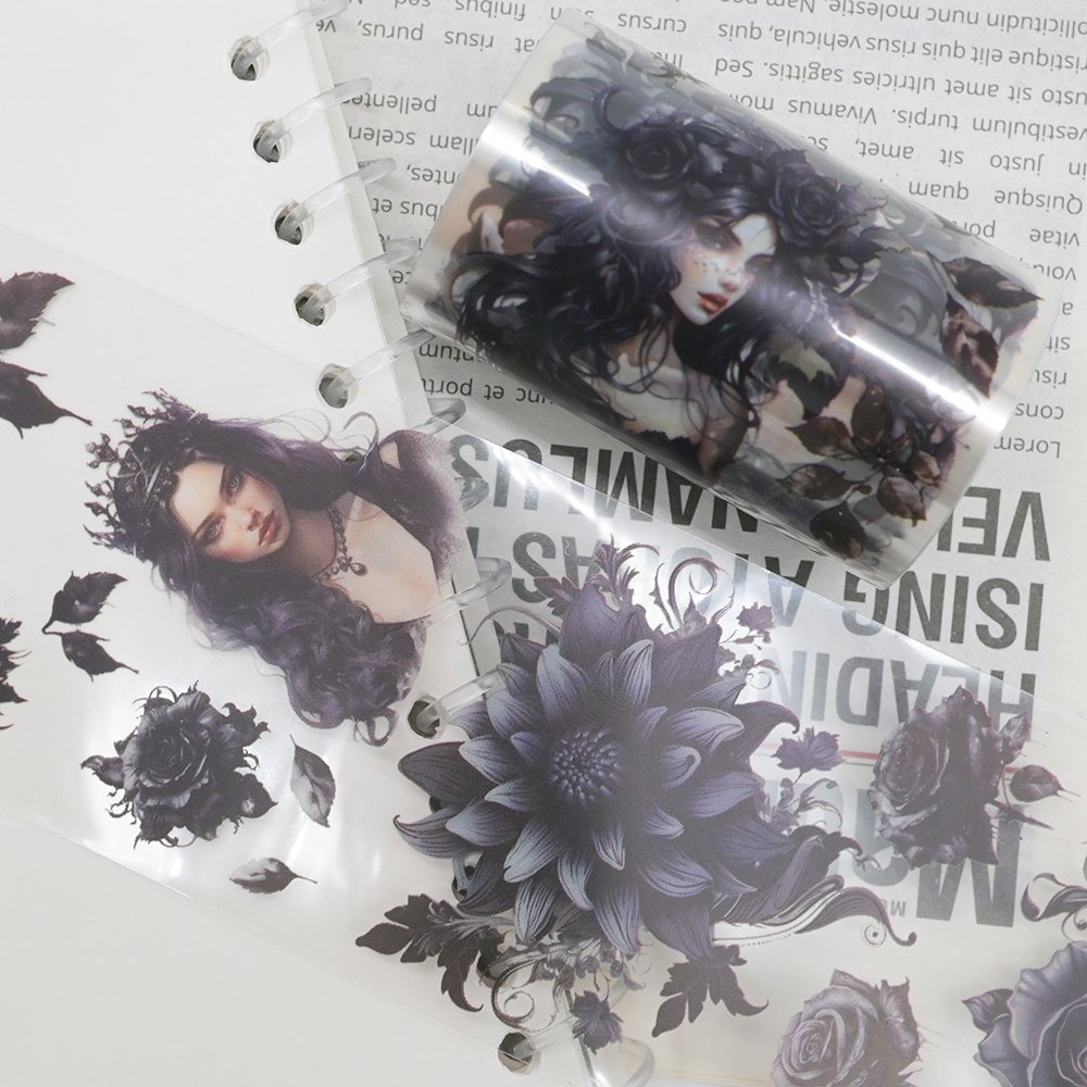 Girl Decorative Journal Tape Sticker Pack Digital Printed Diary Tent Decorative pet washi tape