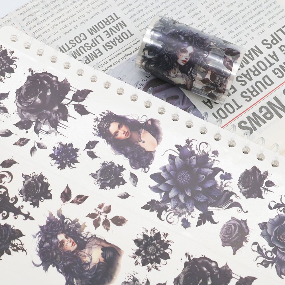 Girl Decorative Journal Tape Sticker Pack Digital Printed Diary Tent Decorative pet washi tape