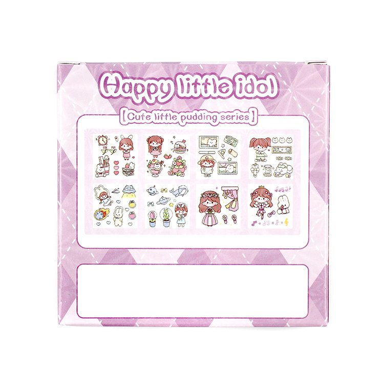 Custom Vinyl transparent kiss cut Stickers cartoon little girls cute sticker for kid