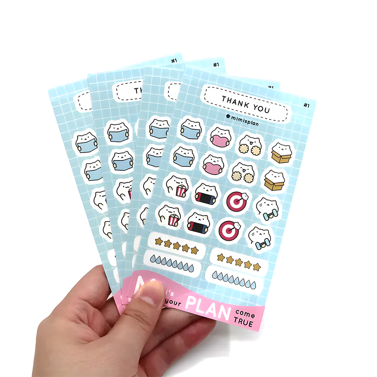 Custom Design Personalized Logo Self Adhesive Waterproof PVC Vinyl Cartoon Kiss Cut Sticker Sheet