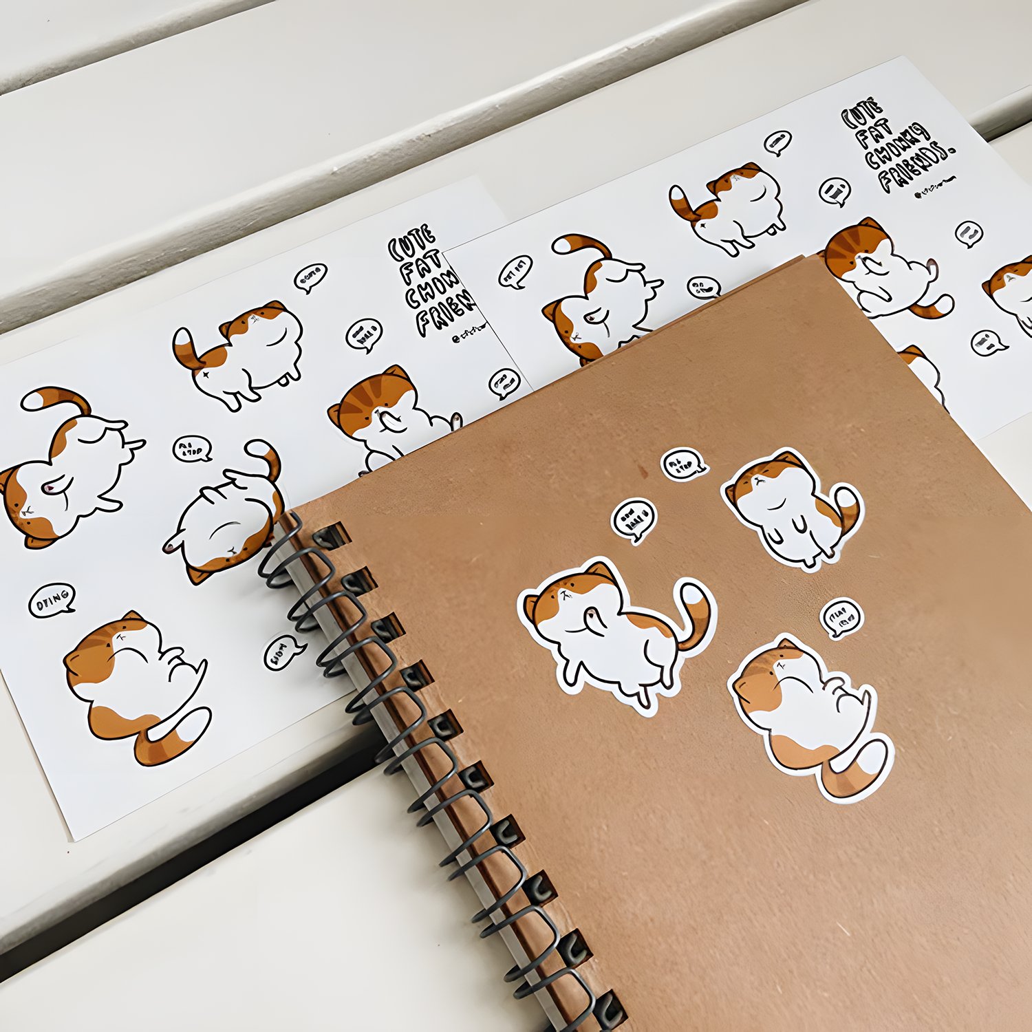 Custom Design Personalized Logo Self Adhesive Waterproof PVC Vinyl Cartoon Kiss Cut Sticker Sheet