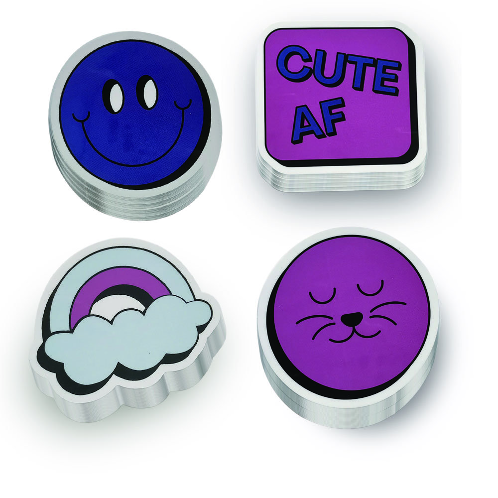Custom Die Cut Vinyl Stickers Printing Adhesive Waterproof PVC Label Company Logo Design Windshield Cartoon sticker