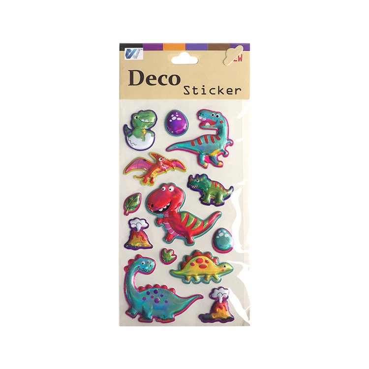 Hot sale cute cartoon pattern stickers 3d wall decoration plastic stickers