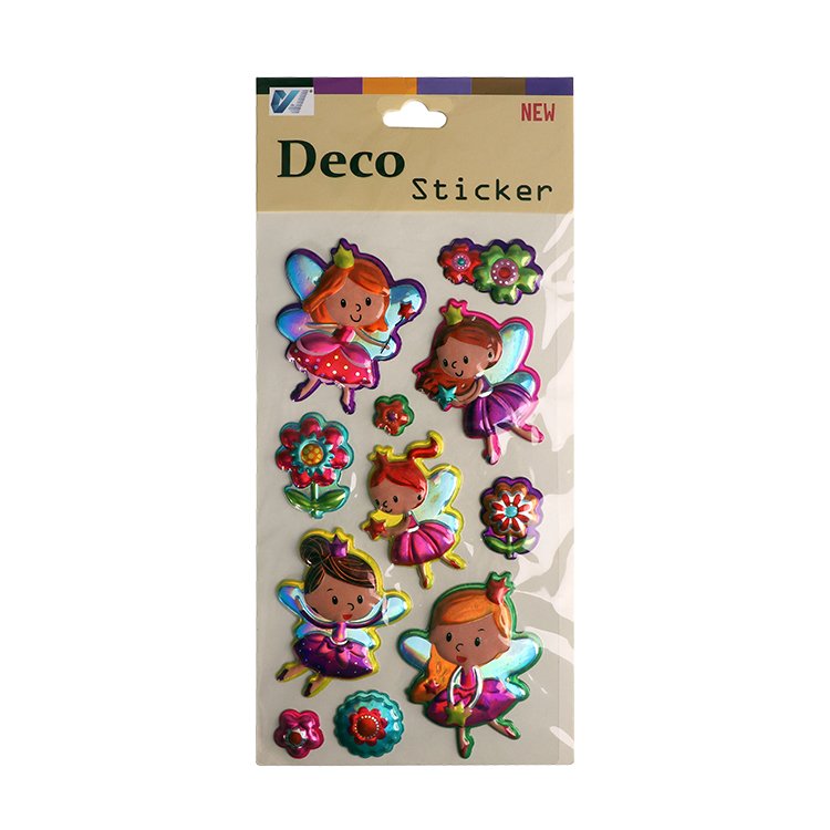 Hot sale cute cartoon pattern stickers 3d wall decoration plastic stickers