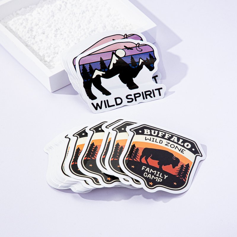 Hot Sale Digital Printing Outdoor Logo Label Waterproof Adhesive Pvc Vinyl Sheets Cartoon Hologram Die cut Stickers