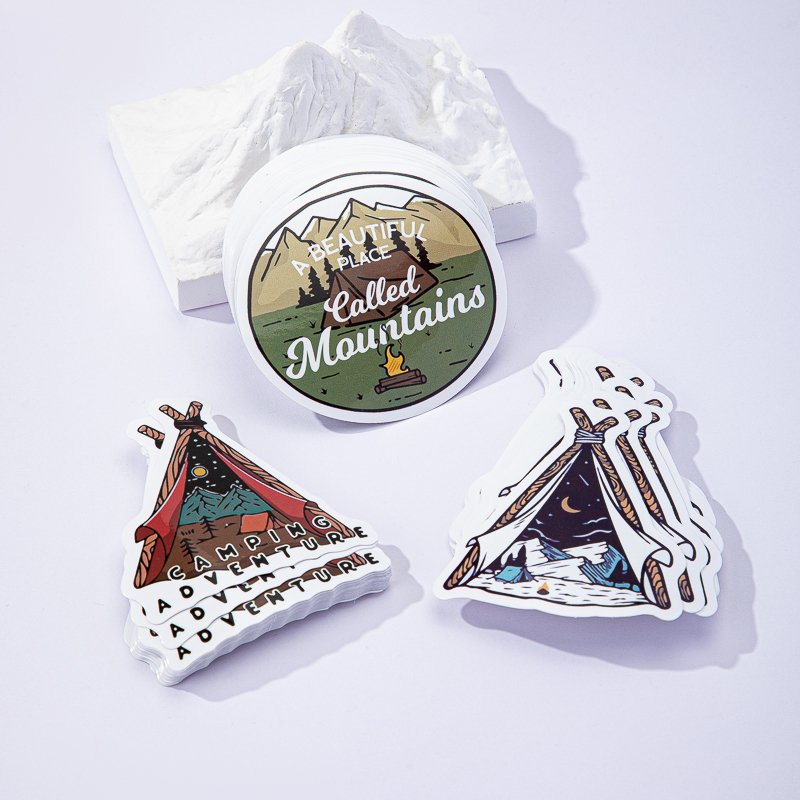Hot Sale Digital Printing Outdoor Logo Label Waterproof Adhesive Pvc Vinyl Sheets Cartoon Hologram Die cut Stickers