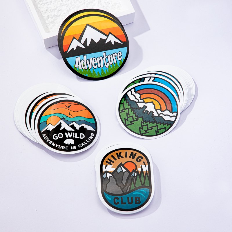 Hot Sale Digital Printing Outdoor Logo Label Waterproof Adhesive Pvc Vinyl Sheets Cartoon Hologram Die cut Stickers