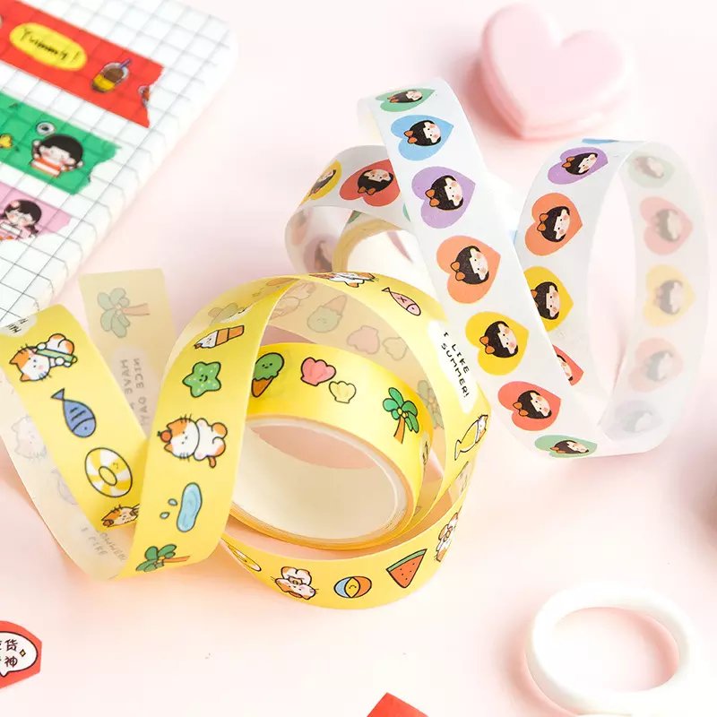 Bailida Multiple Colour Washi Tape Kawaii Cartoon Patterns Japanese Paper School Stationery sticker