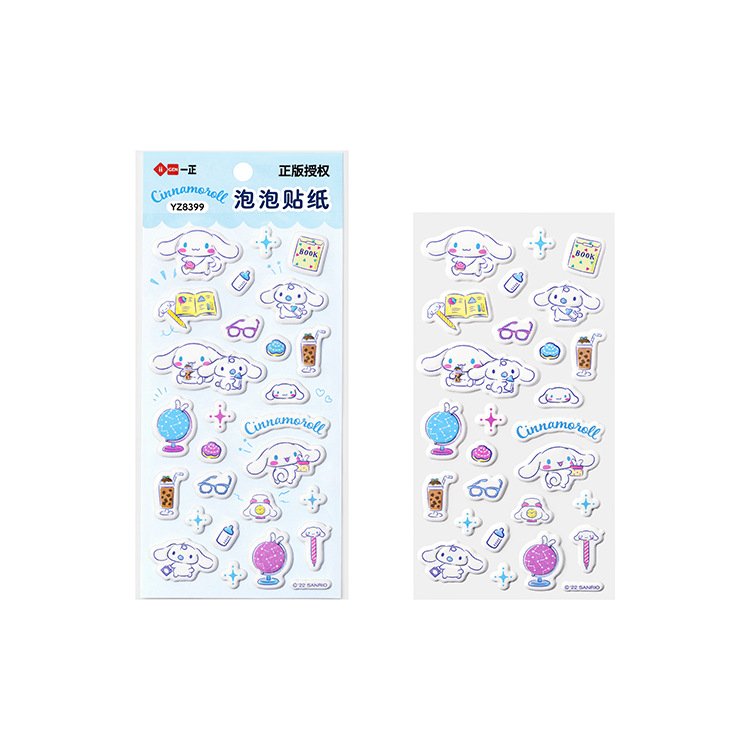 New Arrivals Sanrios Cute Children's Cartoon Stickers Wholesale Bubble Reward Stickers for Students for DIY Projects