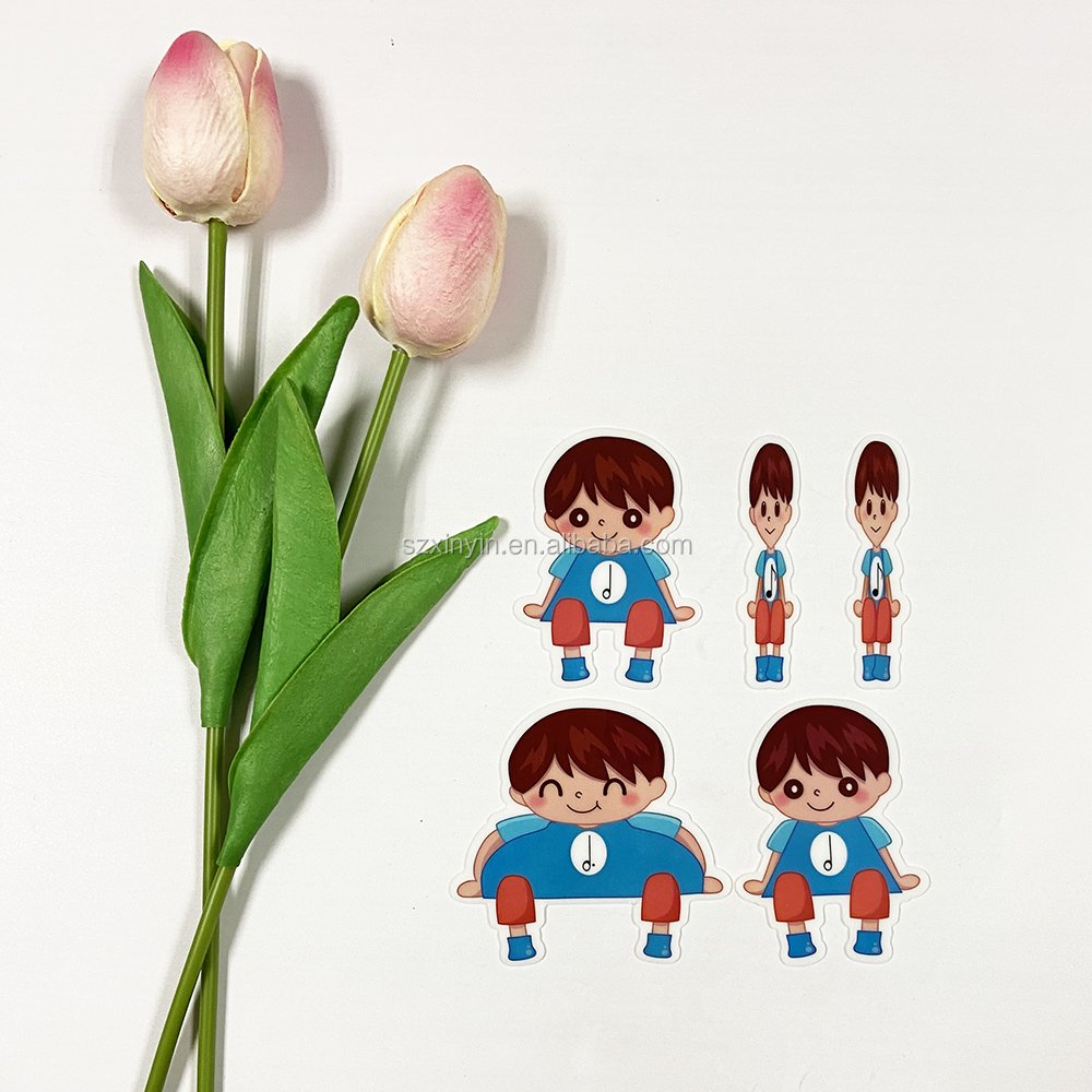 Custom adhesive cartoon TPE sticker for kids