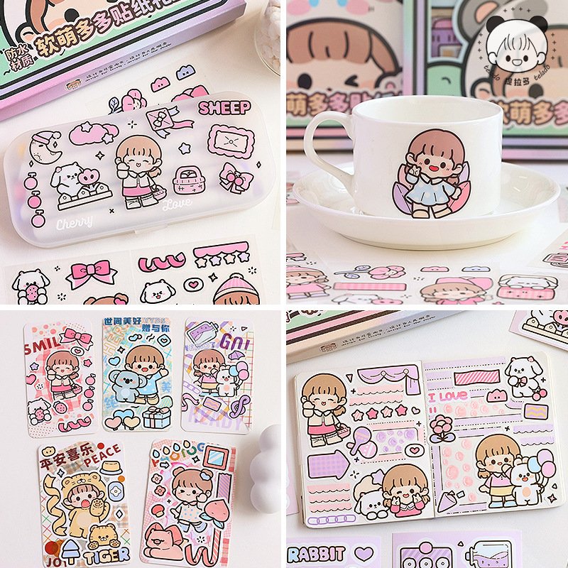 Telado multi-sauce 72 variable hand account waterproof sticker gift box sticker cute cartoon hand kawaii notebook kawai sticker