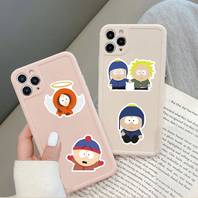 100pcs South Park Stickers Boy Parrk Cartoon Sticker Pack Die Cut Vinyl Large Delux Variety Pack Stickers Party Decorations,