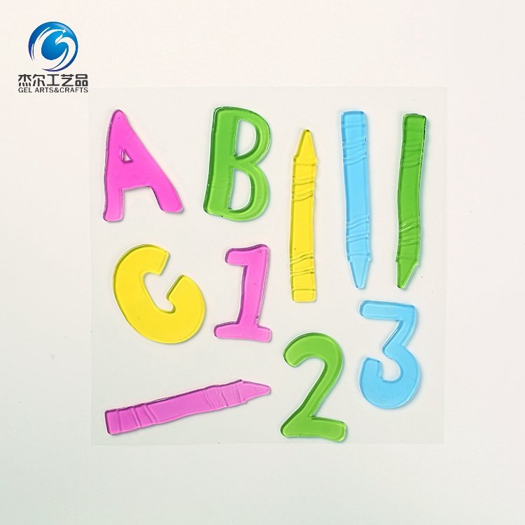 Cute Kids Cartoon Alphabet Custom Decorative Gel Stickers
