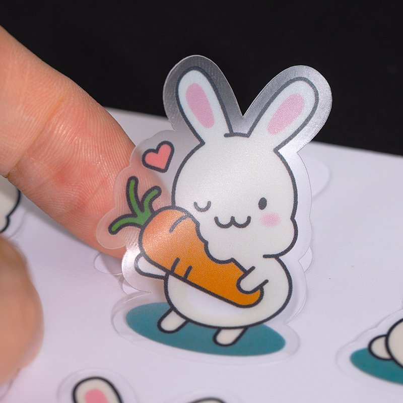 Cute Stickers Cartoon Thermos Cup Creative Customized Self-Adhesive Label Printing Special-Shaped Label PVC Sticker