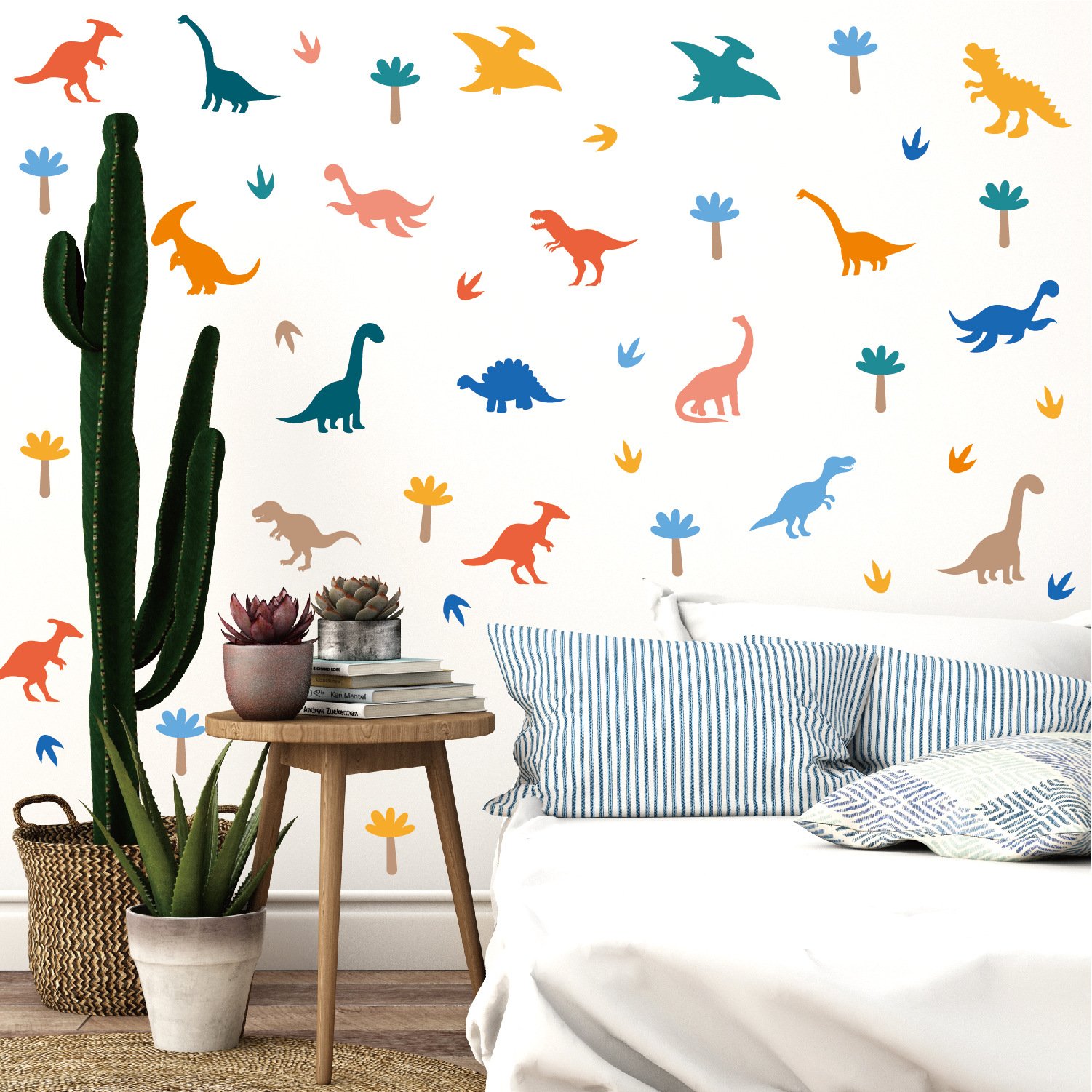 Cartoon Dinosaur Animals Kids Wall Stickers Decoration Home Removable Vinyl Wall Paper Stickers for Kids Nursery Bedroom