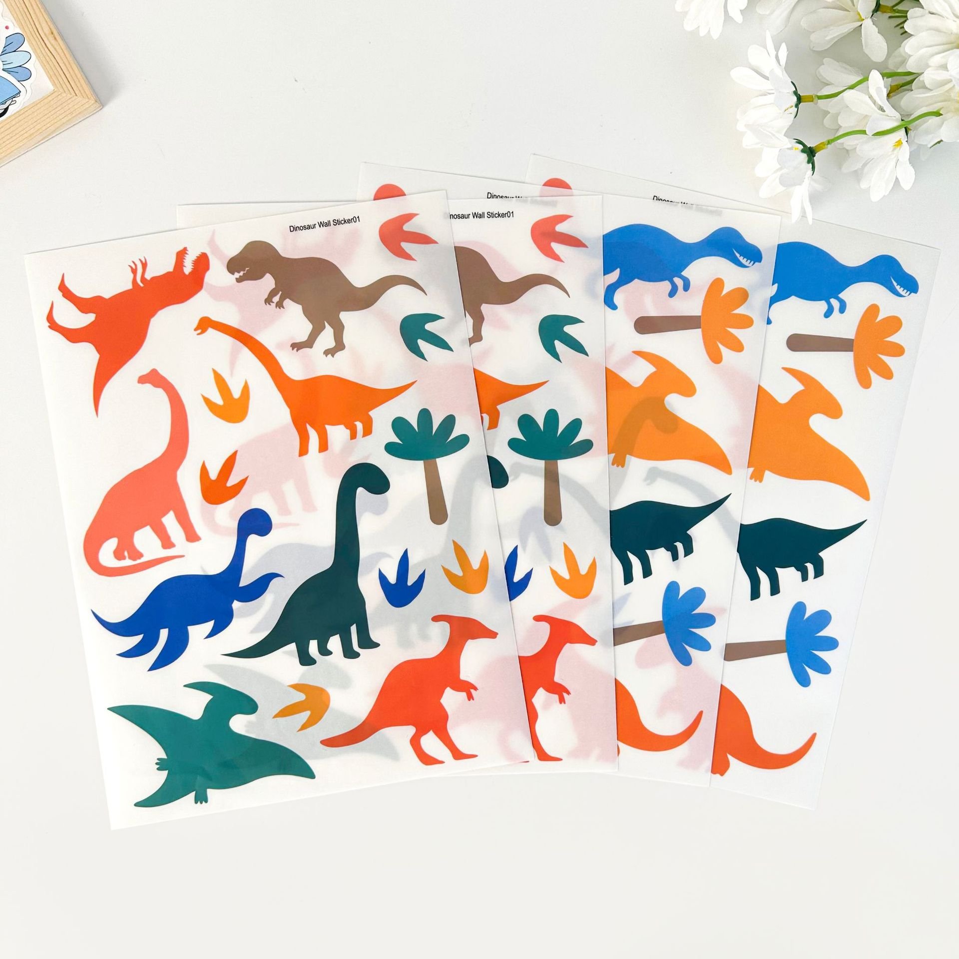 Cartoon Dinosaur Animals Kids Wall Stickers Decoration Home Removable Vinyl Wall Paper Stickers for Kids Nursery Bedroom