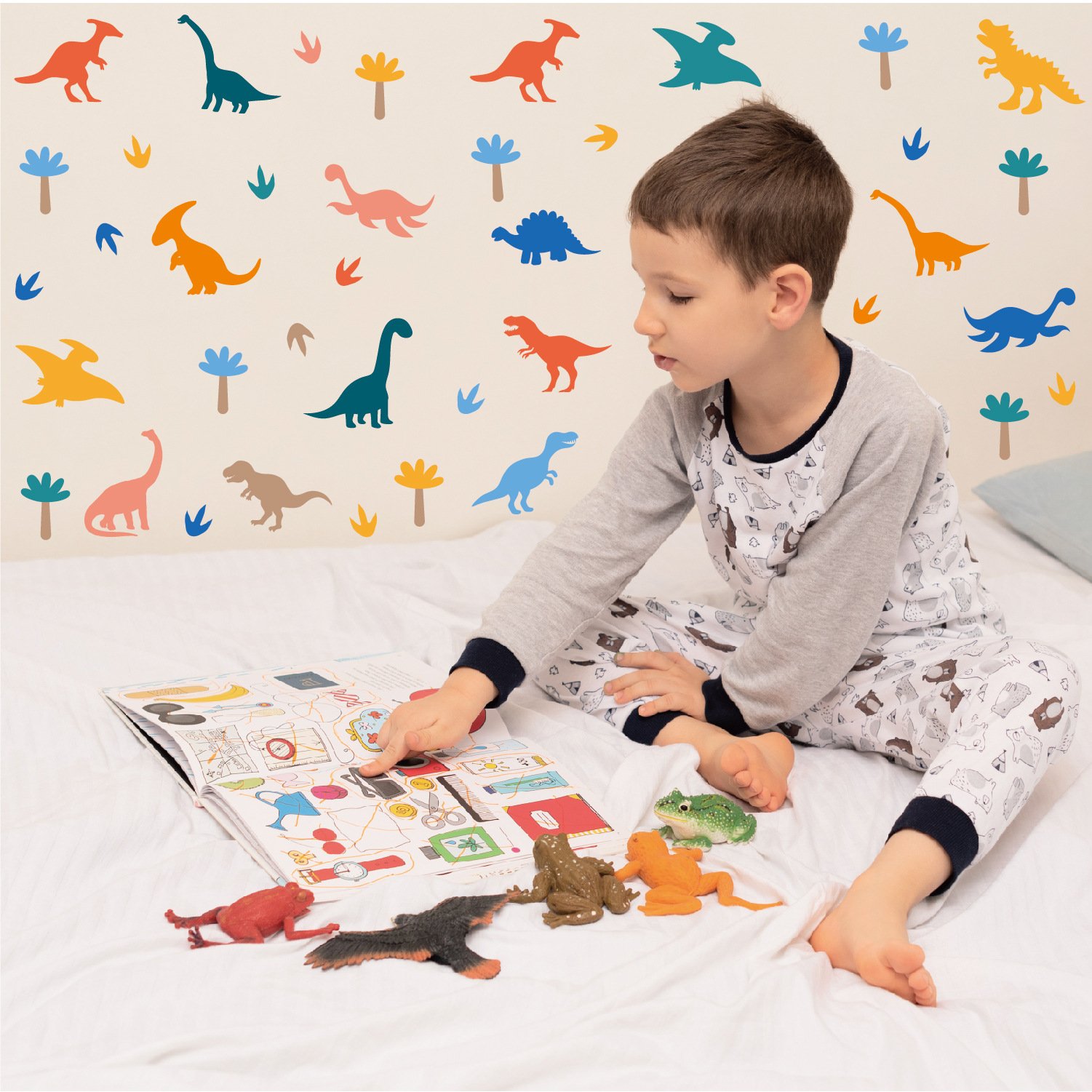 Cartoon Dinosaur Animals Kids Wall Stickers Decoration Home Removable Vinyl Wall Paper Stickers for Kids Nursery Bedroom