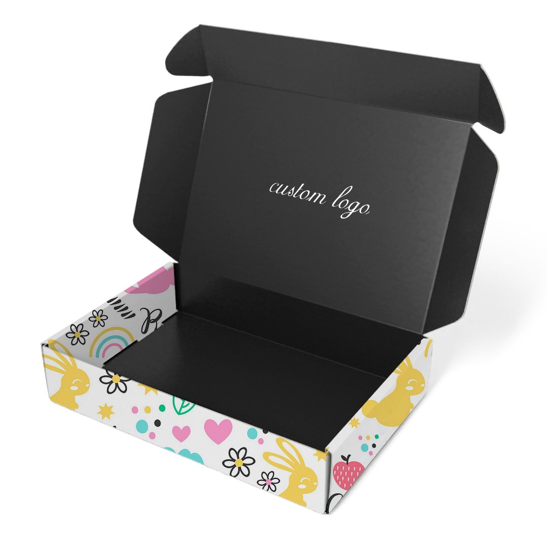 100% Manufacturer Printed Folding Customize Color Clothing Packing Shipping Boxes Kraft Shipping Boxes Custom Logo Cartoon Box
