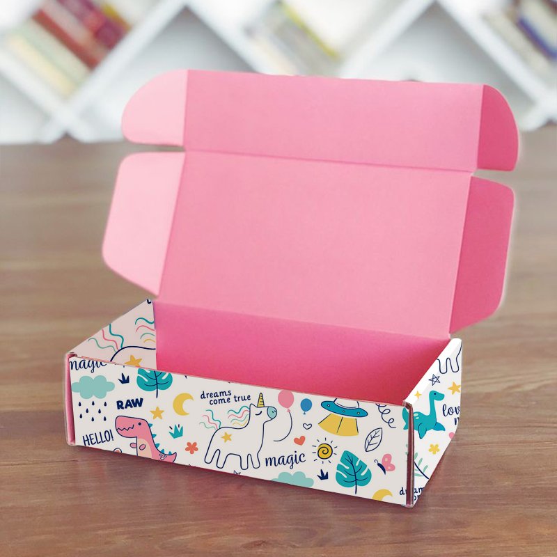 100% Manufacturer Printed Folding Customize Color Clothing Packing Shipping Boxes Kraft Shipping Boxes Custom Logo Cartoon Box