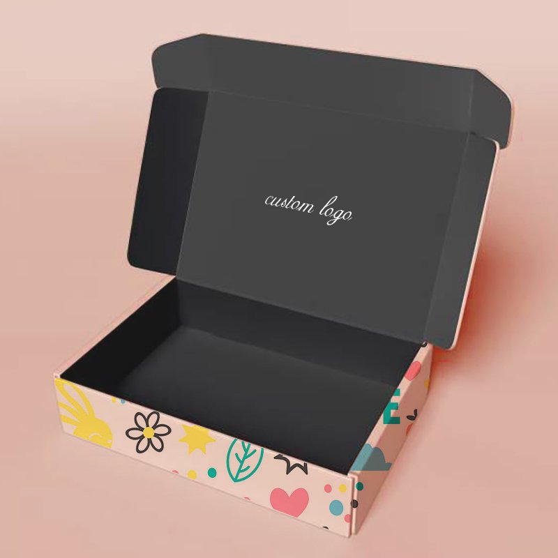 100% Manufacturer Printed Folding Customize Color Clothing Packing Shipping Boxes Kraft Shipping Boxes Custom Logo Cartoon Box