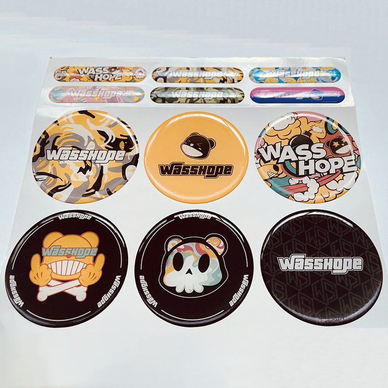 Custom 3d Adhesive Transparent cartoon Round Epoxy Resin Dome Sticker
