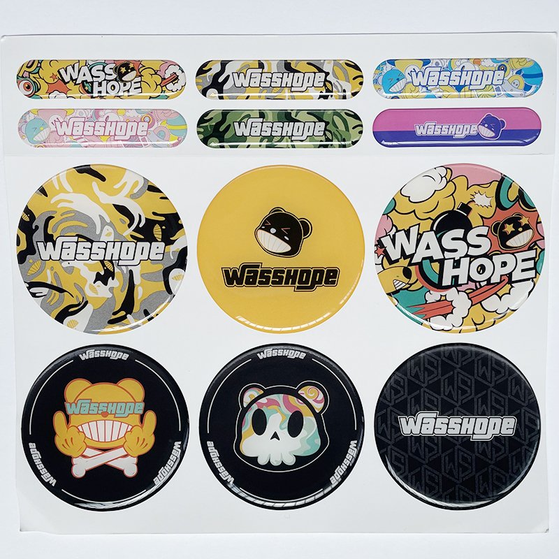 Custom 3d Adhesive Transparent cartoon Round Epoxy Resin Dome Sticker