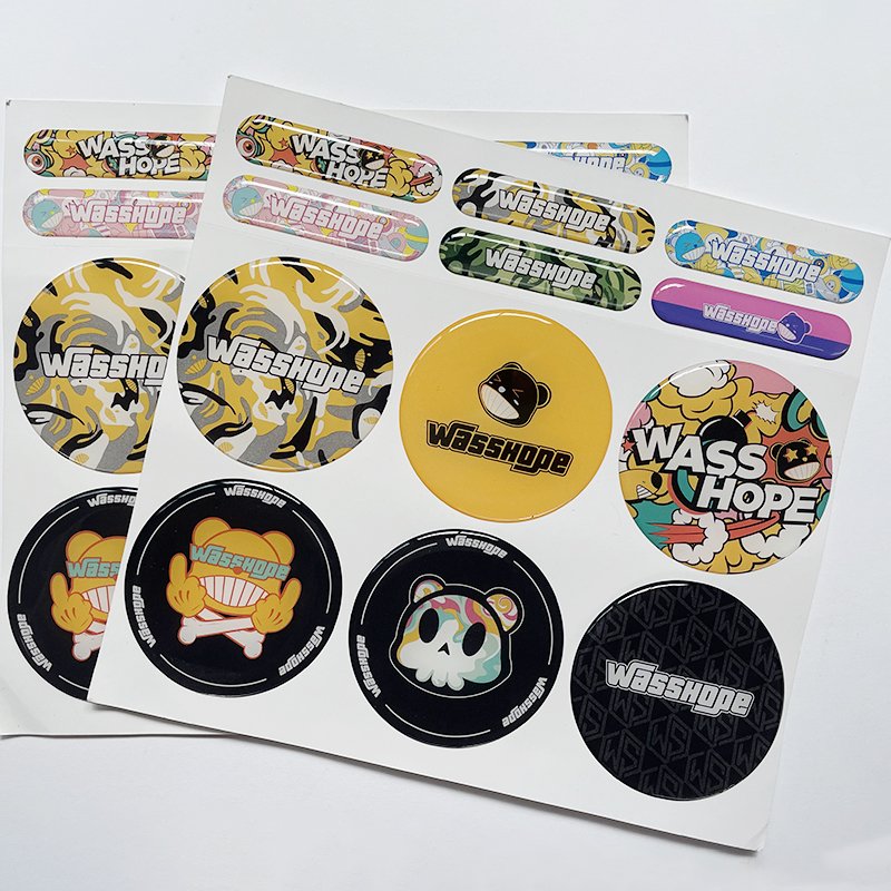 Custom 3d Adhesive Transparent cartoon Round Epoxy Resin Dome Sticker