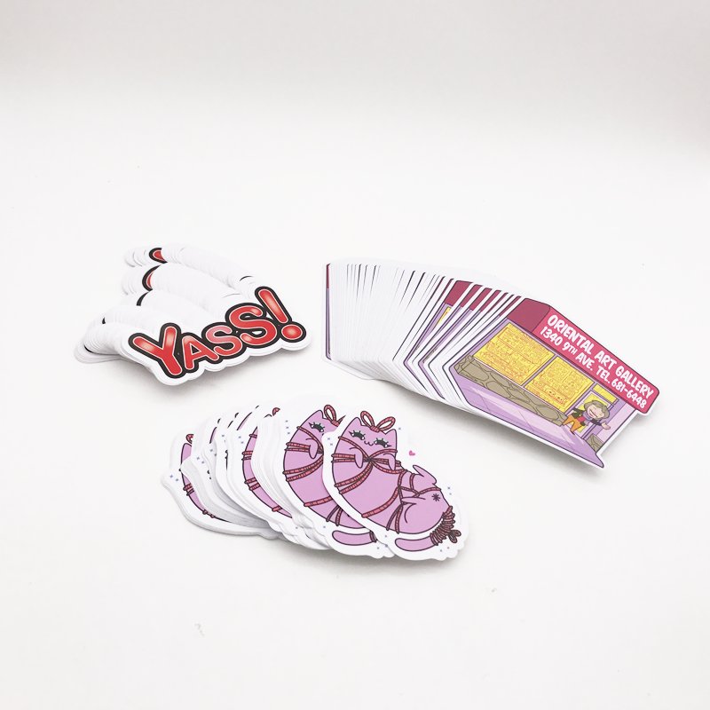 Custom Die Cut Vinyl Stickers Adhesive Waterproof PVC Company Logo Design Cartoon Stickers