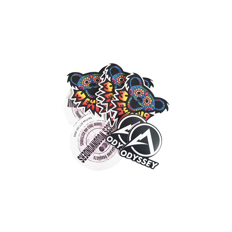 Custom Die Cut Vinyl Stickers Adhesive Waterproof PVC Company Logo Design Cartoon Stickers