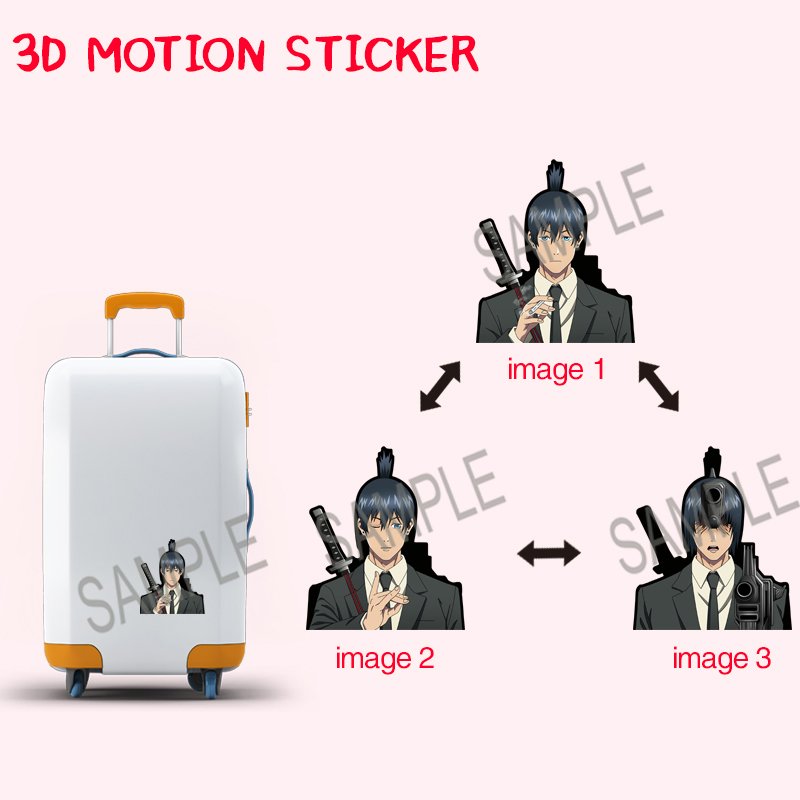 Waterproof Cartoon Stickers Uchia Narutos Motion Sticker Lenticular 3D Anime Sticker for Car Laptop Refrigerator