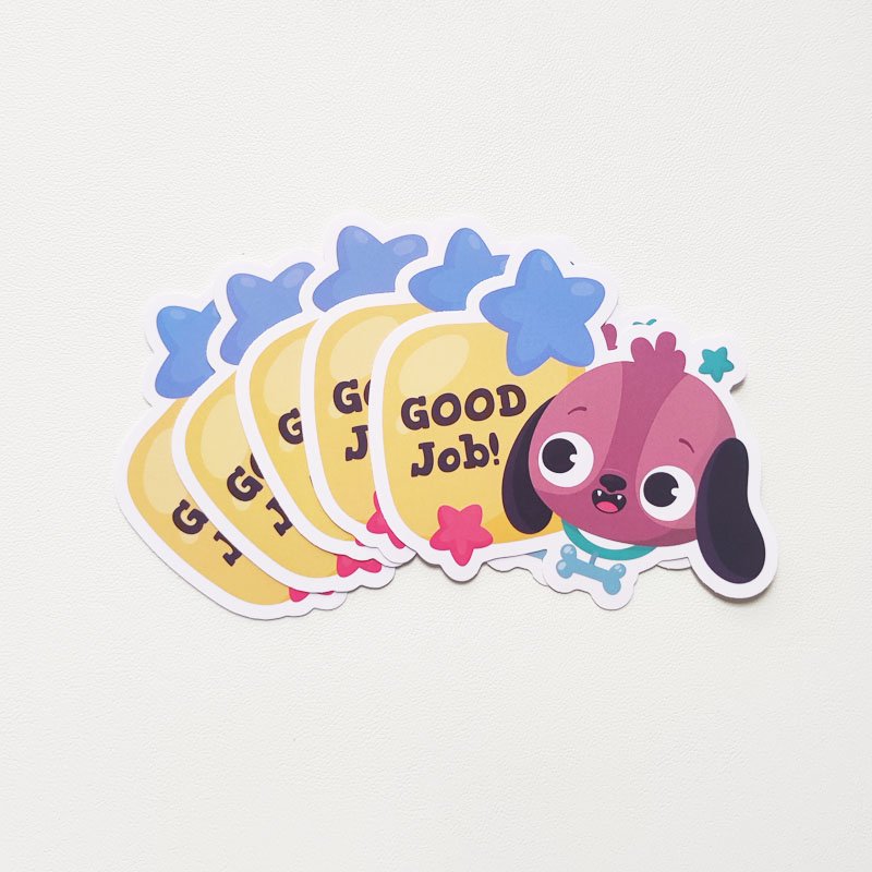 Custom Adhesive Decorative Cartoon Logo Waterproof Vinyl Die Cut Sticker