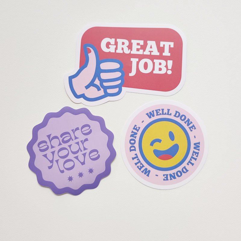 Custom Adhesive Decorative Cartoon Logo Waterproof Vinyl Die Cut Sticker