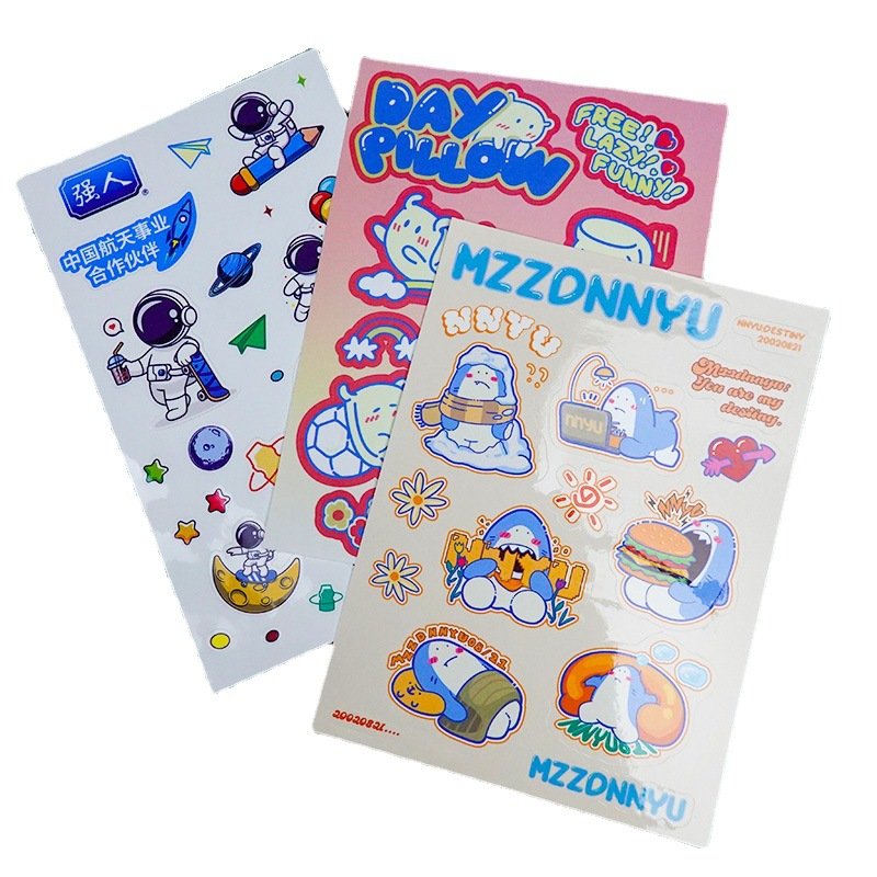 Durable Anti-counterfeit Transparent Hologram Die Cut Logo Self-adhesive Waterproof Vinyl Paper Custom Carton Stickers