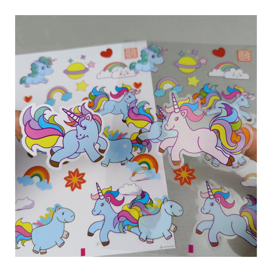 Durable Anti-counterfeit Transparent Hologram Die Cut Logo Self-adhesive Waterproof Vinyl Paper Custom Carton Stickers