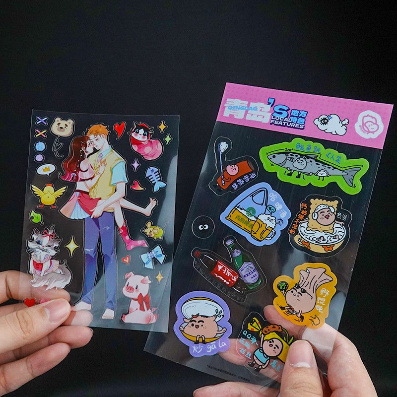 Durable Anti-counterfeit Transparent Hologram Die Cut Logo Self-adhesive Waterproof Vinyl Paper Custom Carton Stickers