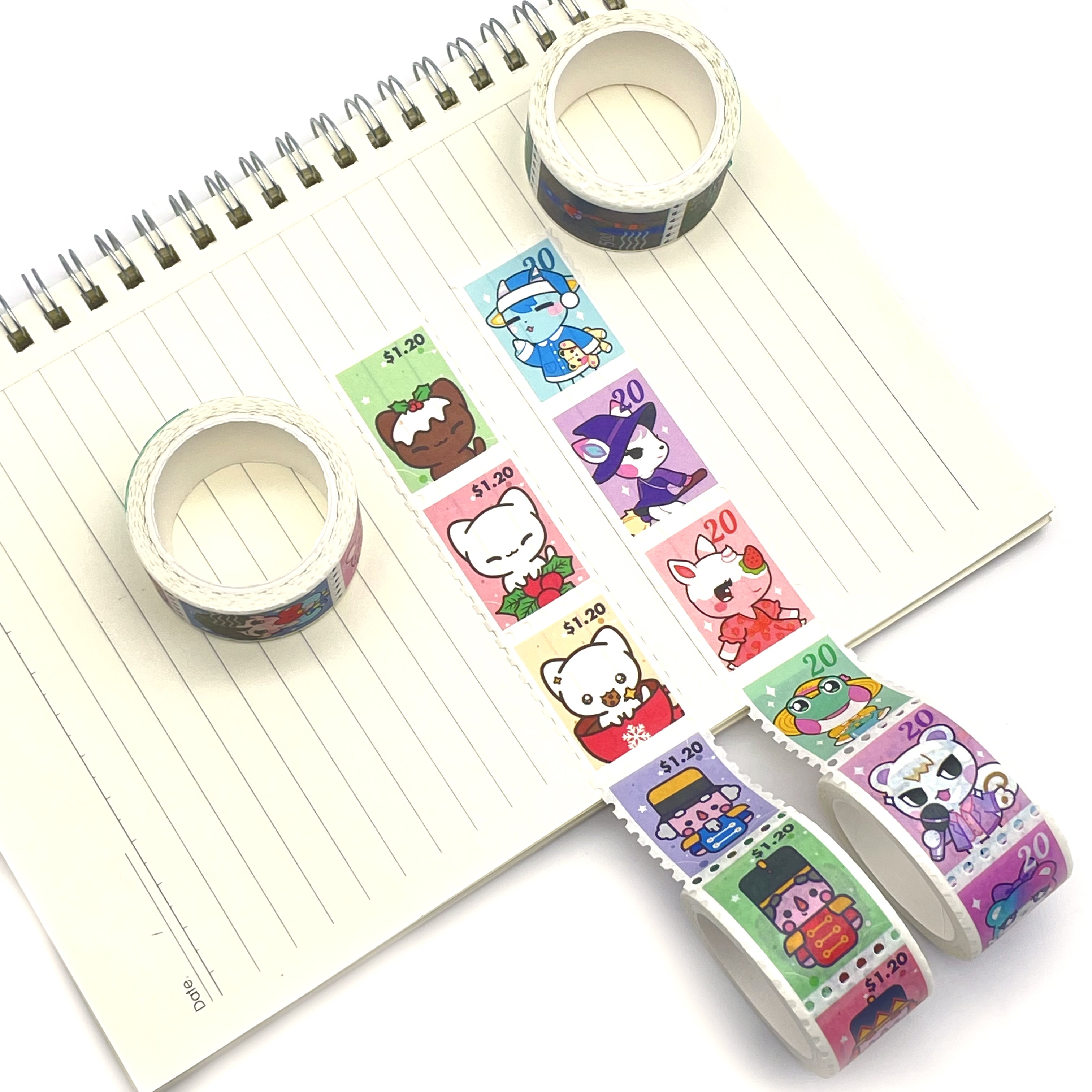 Hot Selling Cute Cartoon Stickers Adhesive Tape For Interior Decoration Washi Tape