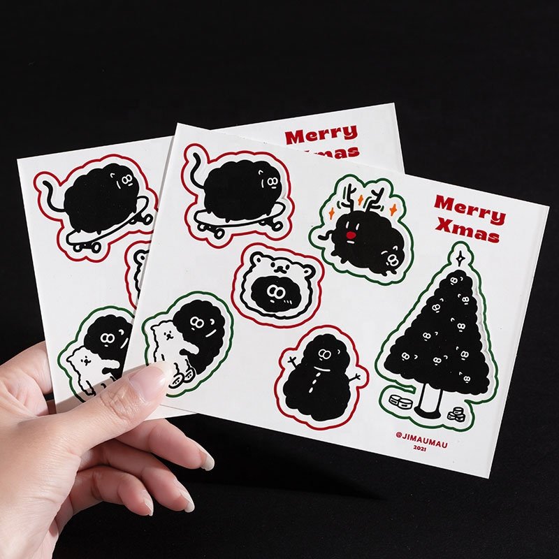 sticker sheet vinyl sticker customized cartoon die cut laptop kids stickers decorative