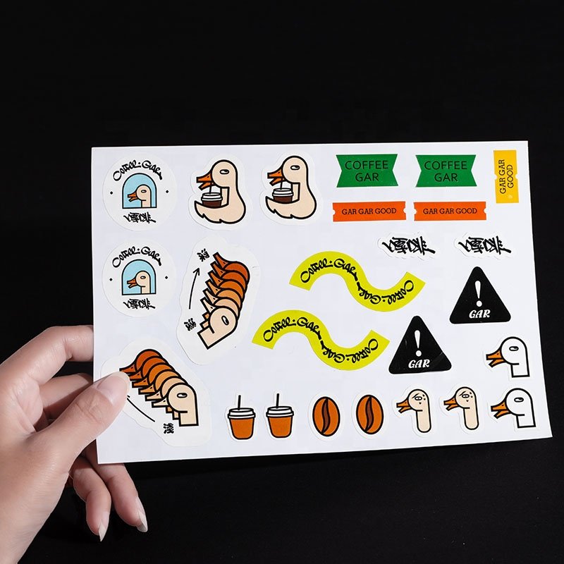 sticker sheet vinyl sticker customized cartoon die cut laptop kids stickers decorative