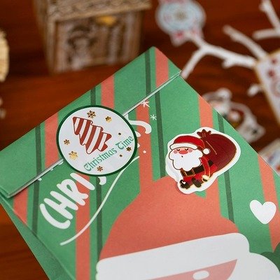 Christmas stickers kids diy cartoon sticker make a xmas tree label gift decoration decal custom die cut vinyl stickers