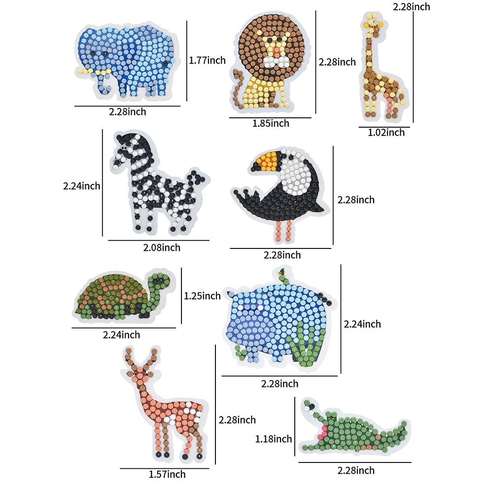 2024 popular for young girls, cute cartoon children, handmade diamond DIY cartoon animal stickers