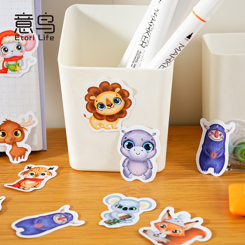 46 stickers per box full of starry stars Korean cute cartoon hand account decoration sealing stickers