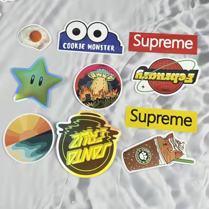 Custom LOGO Printing Die Cut Vinyl Stickers Waterproof Cartoon Stickers Manufacturers Labels Stickers