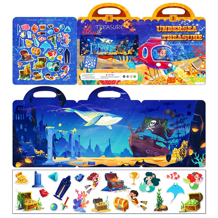 cartoon sticker book puzzle children's intelligence early education toy puffy stickers