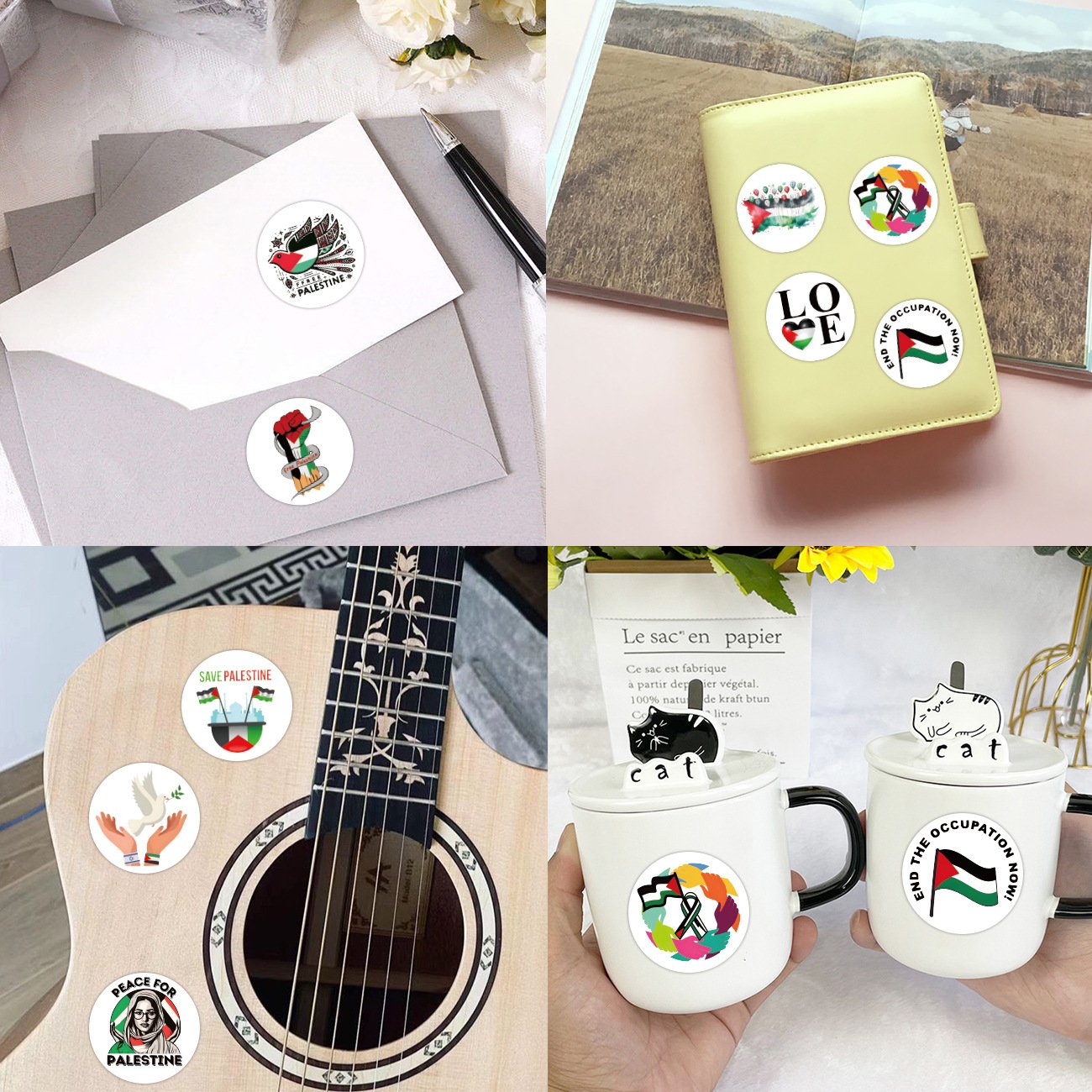 500 stickers/rolls cartoon Palestine roll kindergarten reward decorative sealing wholesale