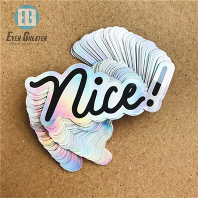 Custom No Minimum LOGO MOQ Adhesive Stickers PVC Sticker Self Adhesive Waterproof Vinyl Holographic Stickers