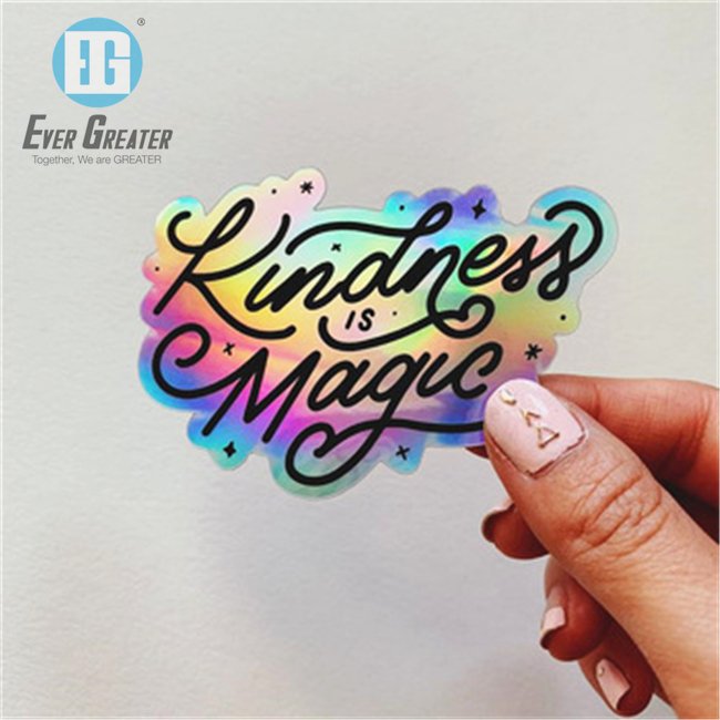 Custom No Minimum LOGO MOQ Adhesive Stickers PVC Sticker Self Adhesive Waterproof Vinyl Holographic Stickers