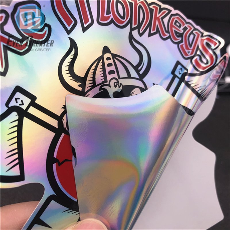 Custom No Minimum LOGO MOQ Adhesive Stickers PVC Sticker Self Adhesive Waterproof Vinyl Holographic Stickers