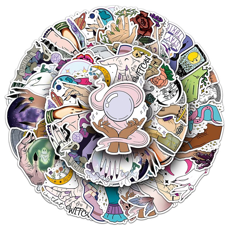 50Pcs High Quality Vinyl Waterproof Cartoon Animal Sticker Decorations Gothic Hand Sticker